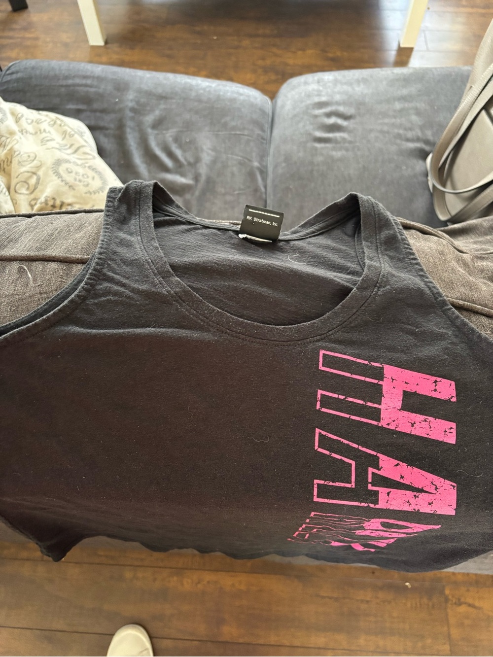 Harley-Davidson Black Tank Top with Pink Graphic